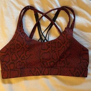 Snake skin sports bra
